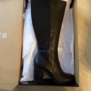 Naturalizer Black Tall Boots- Extra Wide Calf